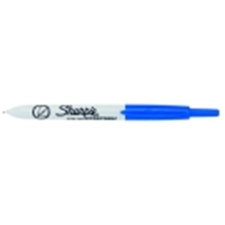 SHARPE MFG CO Sharpie Ultra Fine Tip Non-Washable Retractable Permanent Marker; Blue; Pack 12 1333743